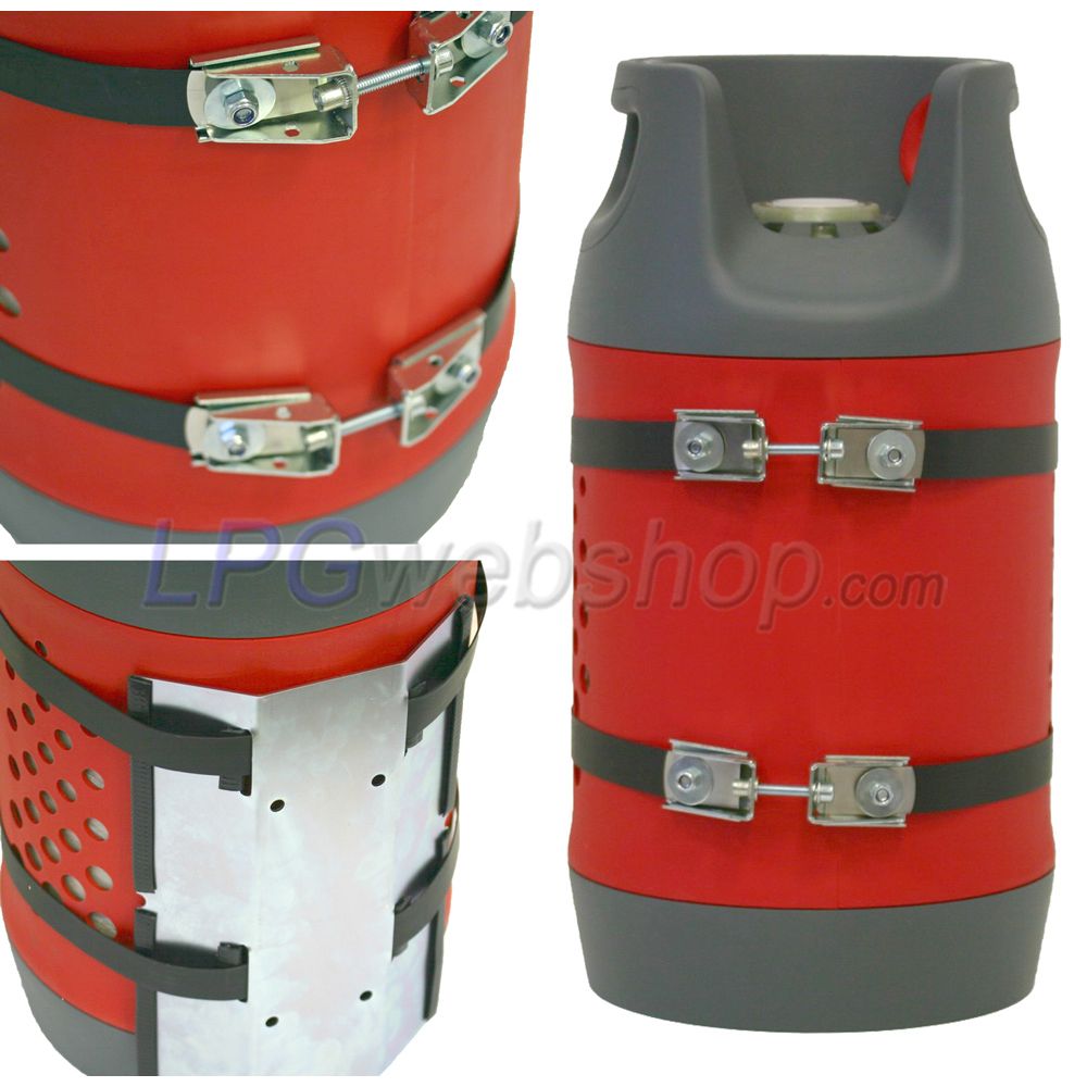 CAMPKO Supporto per bombole Ø300mm incl. 2x cinghie di tensione in acciaio inox CAMPKO Supporto per bombole Ø300mm incl. 2x cinghie di tensione in acciaio inox