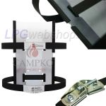 CAMPKO Gasflaschen Halter Edelstahl für Ø300mm inkl. 2x Spannband