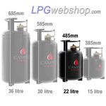 22L Campko Stalen LPG-Gasfles met MultiValve Hervulbaar tot 80%