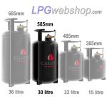 30L Campko Stalen LPG-Gasfles met MultiValve Hervulbaar tot 80%