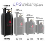 36L Campko Steel LPG Gas Bottle with MultiValve Refillable up to 80%