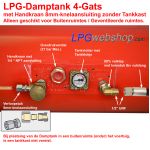 LPG-Tank Damptank 60L (Ø315x870) GZWM Cilinder Liggend 4 gats - Camper kooktank