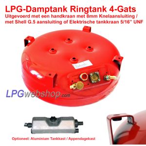 LPG-Damptank Ringtank 63L (Ø650x230) GZWM 4-Gats - Camper kooktank