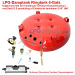 LPG-Damptank Ringtank 53,5L (Ø600x230) GZWM 4-Gats - Camper kooktank