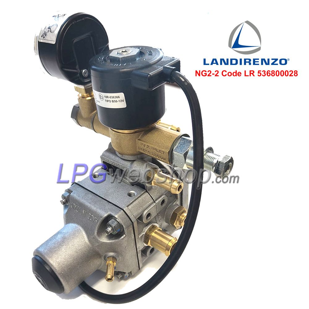 Réducteur de GNC Landi Renzo NG2-2 (536800028) avec vanne d'arrêt et manomètre intégrés Réducteur de GNC Landi Renzo NG2-2 (536800028) avec vanne d'arrêt et manomètre intégrés