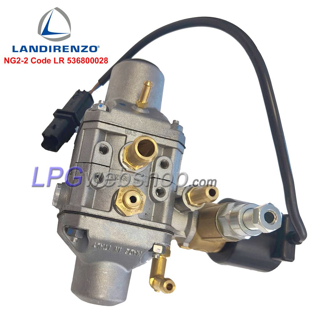Regulador de pressão GNC Landi Renzo NG2-2 (536800028) com válvula de gás e manômetro integrados Regulador de pressão GNC Landi Renzo NG2-2 (536800028) com válvula de gás e manômetro integrados