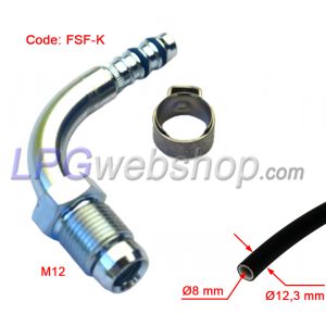 Raccord à visser LPG-FIT M12-90-XD-5 FSF-K pour flexible en plastique LPG-XD-5