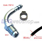 Raccord à visser LPG-FIT M12-90-XD-5 FSF-K pour flexible en plastique LPG-XD-5