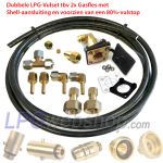 Conjunto de enchimento duplo para 2 Garrafa de gás GLP (OPD) com e tubo 4m incl. acoplamentos