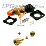 Kit de remplissage GPL double pour 2 bouteilles de gaz, connexion SHELL avec point de remplissage W21,8 et tuyau FARO de 4 m