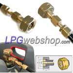 Kit de remplissage GPL pour bouteille de gaz (OPD) connexion SHELL avec point de remplissage W21,8 et tuyau FARO de 3 m