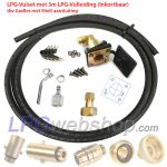 LPG Filling set for Gas bottle (OPD) SHELL connection with W21,8 Filling Point and 3m Flex Pipe