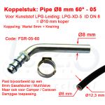 Kit de remplissage GPL pour bouteille de gaz (OPD) connexion SHELL avec point de remplissage W21,8 et tuyau flexible de 3 m