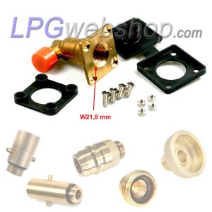Kit de llenado de GLP 1/2" UNF - W21,8 Punto de llenado con tubo de GLP de 3 m y conectores