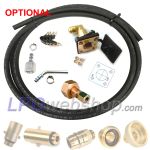 Bobona de gas GLP ligera de 18,2 L con válvula de llenado OPD, recargable hasta un 80 %.