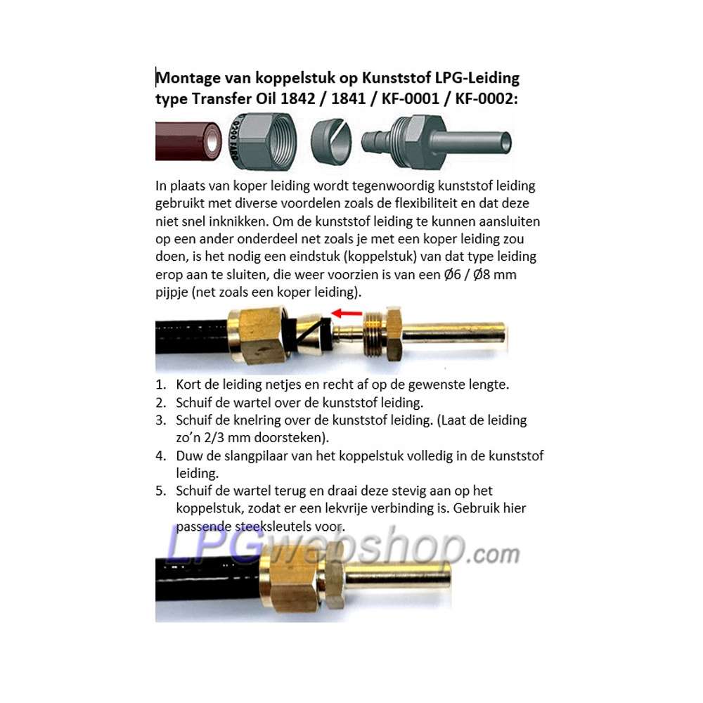 Anello di compressione per raccordo Faro 6mm Tubo GPL in plastica Anello di compressione per raccordo Faro 6mm Tubo GPL in plastica