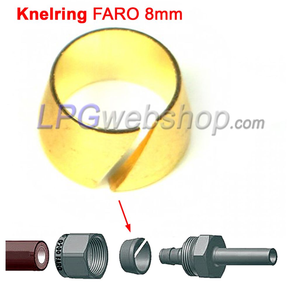 Anello di compressione per raccordo Faro 8mm Tubo GPL in plastica Anello di compressione per raccordo Faro 8mm Tubo GPL in plastica