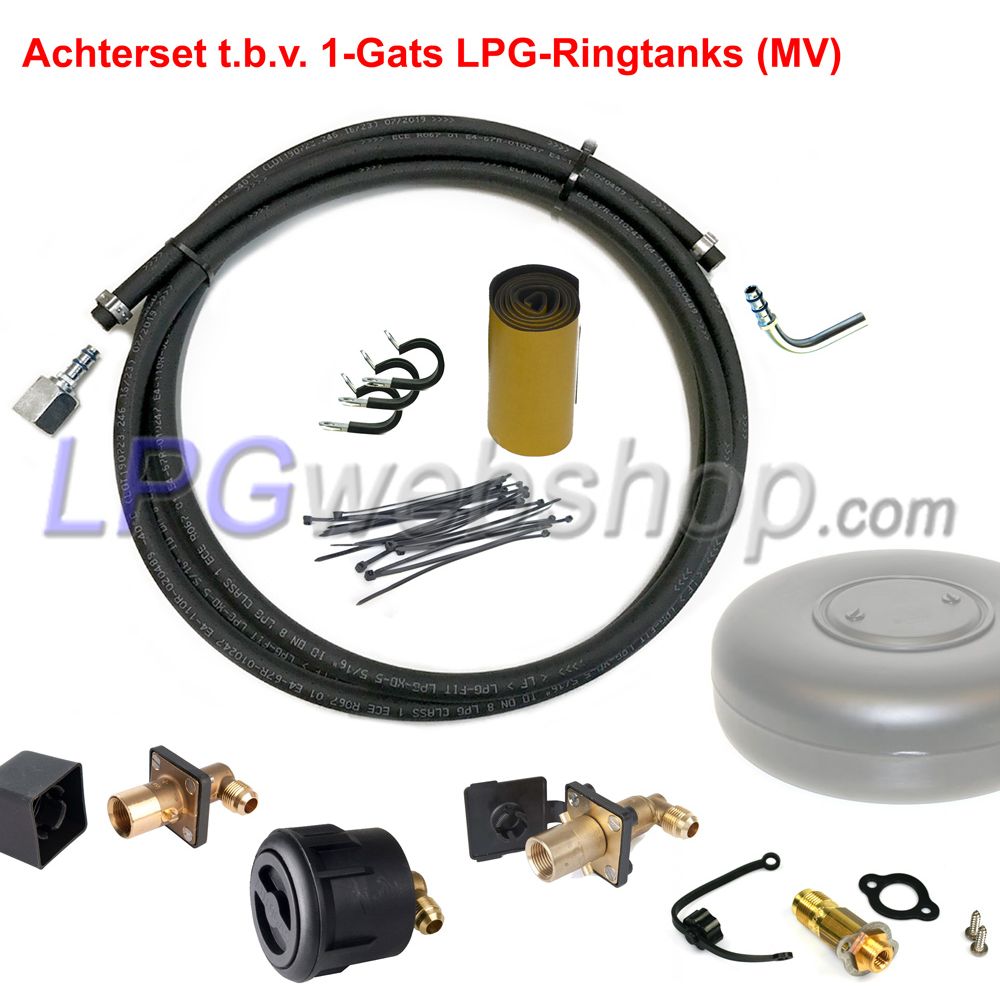 Kit para depósitos toroidales de 1 agujero (multiválvula) - Tubo de 8 mm Kit para depósitos toroidales de 1 agujero (multiválvula) - Tubo de 8 mm