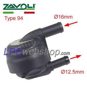 Zavoli Gasfilter Valtek Type 94 (ingang Ø16mm x uitgang Ø12.5mm)