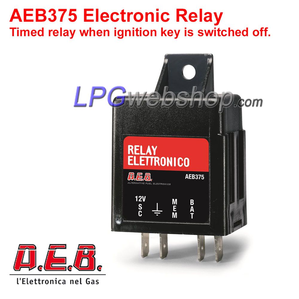 Relé electrónico AEB 375 con retardo de 40 segundos Relé electrónico AEB 375 con retardo de 40 segundos