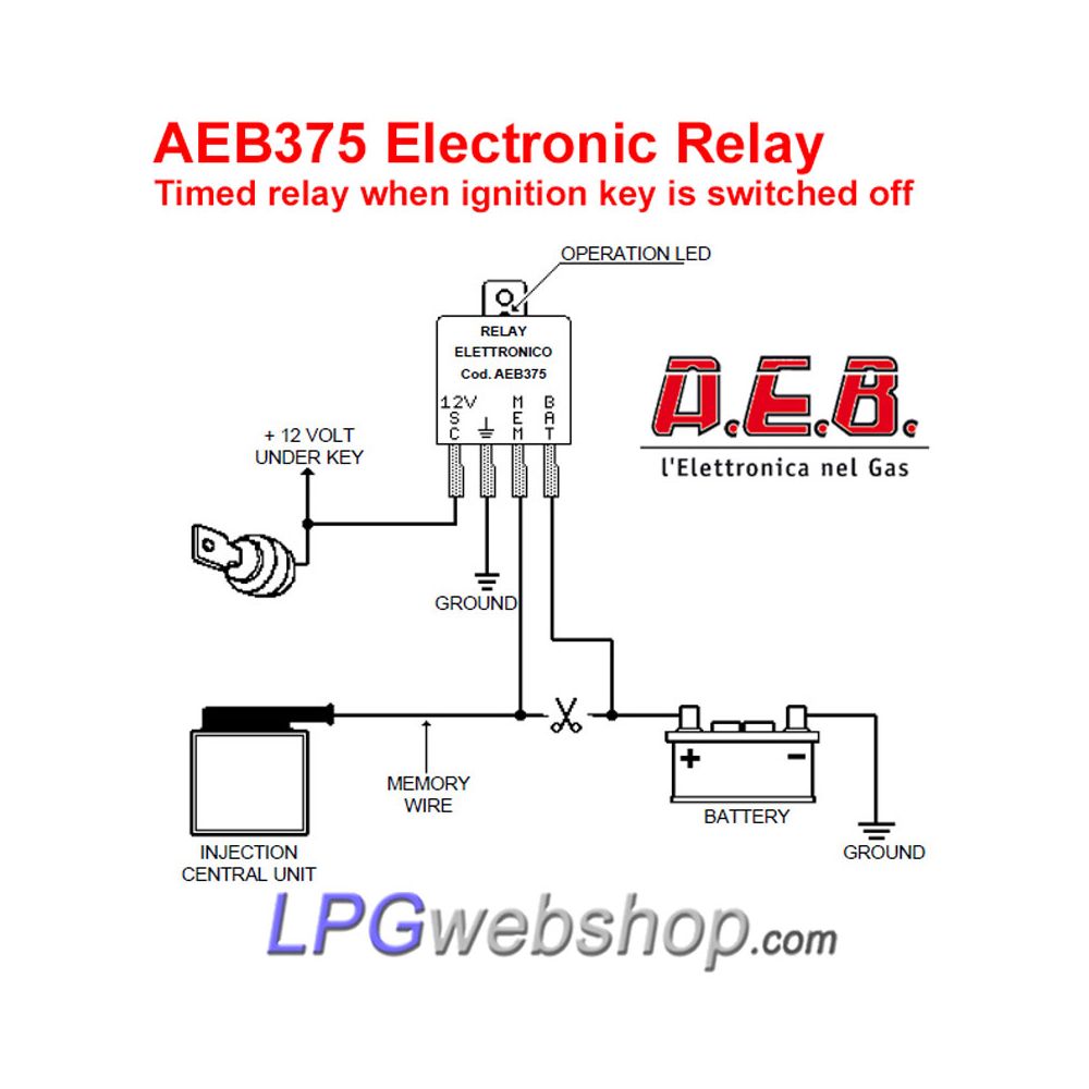 Relé Eletrônico AEB 375 com 40 seg. atraso Relé Eletrônico AEB 375 com 40 seg. atraso
