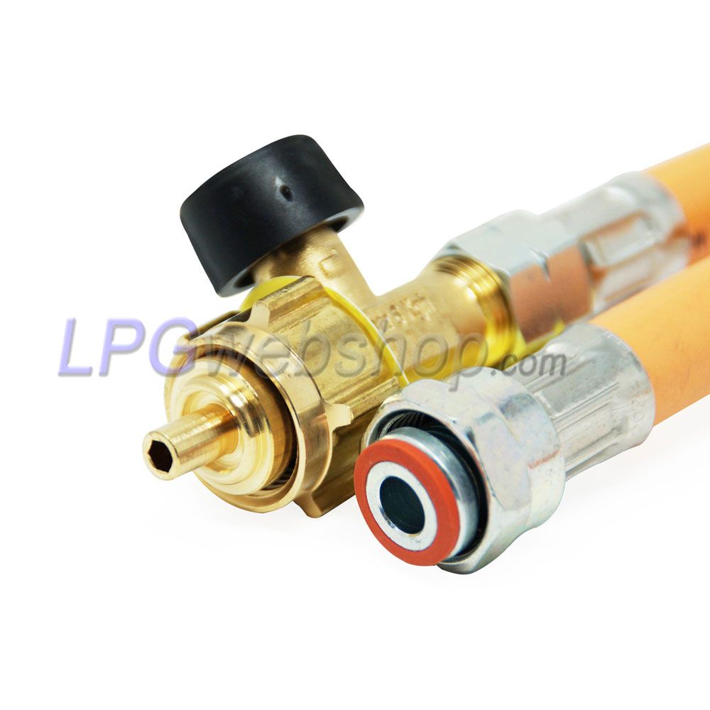 Tubo flessibile gas alta pressione Truma 450mm G.12 x G.36 con valvola di rottura Tubo flessibile gas alta pressione Truma 450mm G.12 x G.36 con valvola di rottura