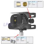 Détendeur de pression Truma MonoControl CS 30 mbar G.13 x 10 ou 8 mm avec Crashsensor