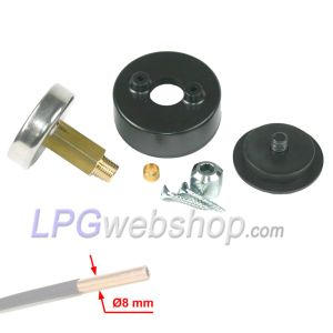 Tomasetto presa carica GPL DISH per tubo 8 mm + custodia di plastica e tappo