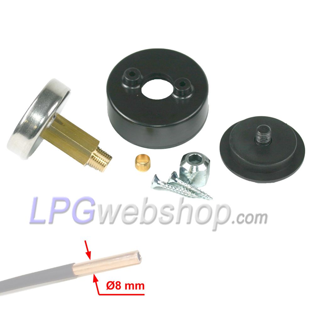 Tomasetto LPG-Einfüllstutzen DISH für 8mm Rohr inkl. Kunststoffgehäuse mit Deckel Tomasetto LPG-Einfüllstutzen DISH für 8mm Rohr inkl. Kunststoffgehäuse mit Deckel