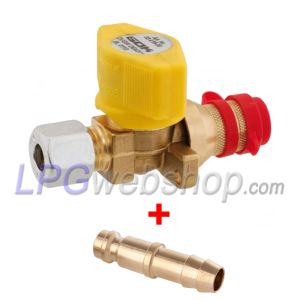 Grifo de acción rápida GOK con acoplamiento rápido SKU (+manguito de inserción) x abrazadera de Ø8 mm