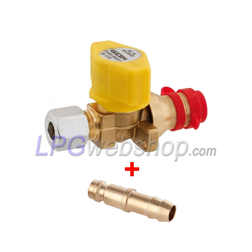 Valvola ad azione rapida GOK con attacco rapido SKU (+ugello di inserimento) x compressione Ø8mm Valvola ad azione rapida GOK con attacco rapido SKU (+ugello di inserimento) x compressione Ø8mm