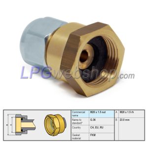 Adattatore M20x1,5 per tubo flessibile GPL FARO da 8 mm