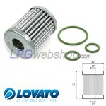 Filtre gazeux GPL de remplacement Lovato + cartouche de joint torique