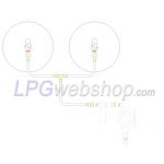 Juego de regulador de presión GOK EN61-DS para 2 cilindros de gas o 2 depósito de gas de vapor con conexión Shell tipo W21.8 G.1