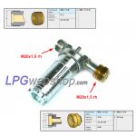 Juego de regulador de presión GOK EN61-DS para 1 bombona de gas o 1 depósito de gas de vapor con conexión Shell tipo W21.8 G.12