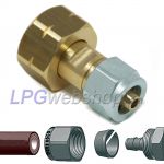Pressure regulator Set GOK EN61-DS for 1x gas bottle or 1x vapor gas tank with Shell connection type W21.8 G.12