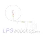 Kit Détendeur de pression GOK EN61-DS pour 1x bouteille de gaz ou 1x réservoir de gaz vapeur avec raccord Shell type W21.8 G.12