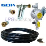 Drukregelaarset GOK EN61-DS t.b.v. 1x Gasfles of 1x Dampgastank met Shell-aansluiting type W21,8 G.12