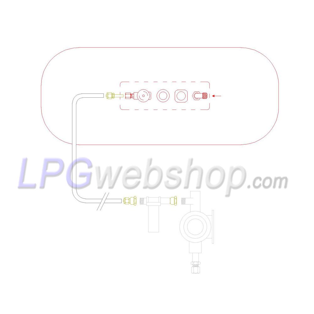 Conjunto de Regulador de pressão GOK EN61-DS para 1x tanque de gás com conexão de compressão de 8 mm ou de flare 5/16 "UNF Conjunto de Regulador de pressão GOK EN61-DS para 1x tanque de gás com conexão de compressão de 8 mm ou de flare 5/16 "UNF