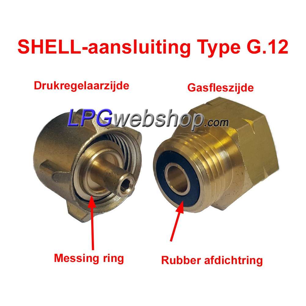2x Reduzierstück mit Gummidichtung SHELL G.5 Kombi (G.2 / G.4 / G.8) x G.12 - für 2x Gasflasche 2x Reduzierstück mit Gummidichtung SHELL G.5 Kombi (G.2 / G.4 / G.8) x G.12 - für 2x Gasflasche