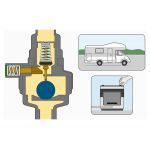 GOK DriveOne Gas Pressure Regulator Set Vertical with Crash Sensor + Gas Filter + High-Pressure Hose G.12 (Shell)