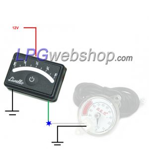 Indicador LED GLP 9 LEDs Indicador de conteúdo Livello com interruptor