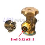 Conjunto de Regulador de pressão DriveTwo com sensor Crash para 2x garrafa de gás para camper com conexão Shell Tipo W21.8 G.12