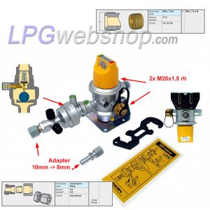 Regulador de presión GOK Caramatic DriveTwo 30mbar 1,5 kg/h - Vertical M20 x 1,5