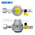 Druckregler GOK EN61-DS Caramatic BasicOne 30mbar 1.5kg/h - Shell Komb.A W21,8 x RVS 8mm