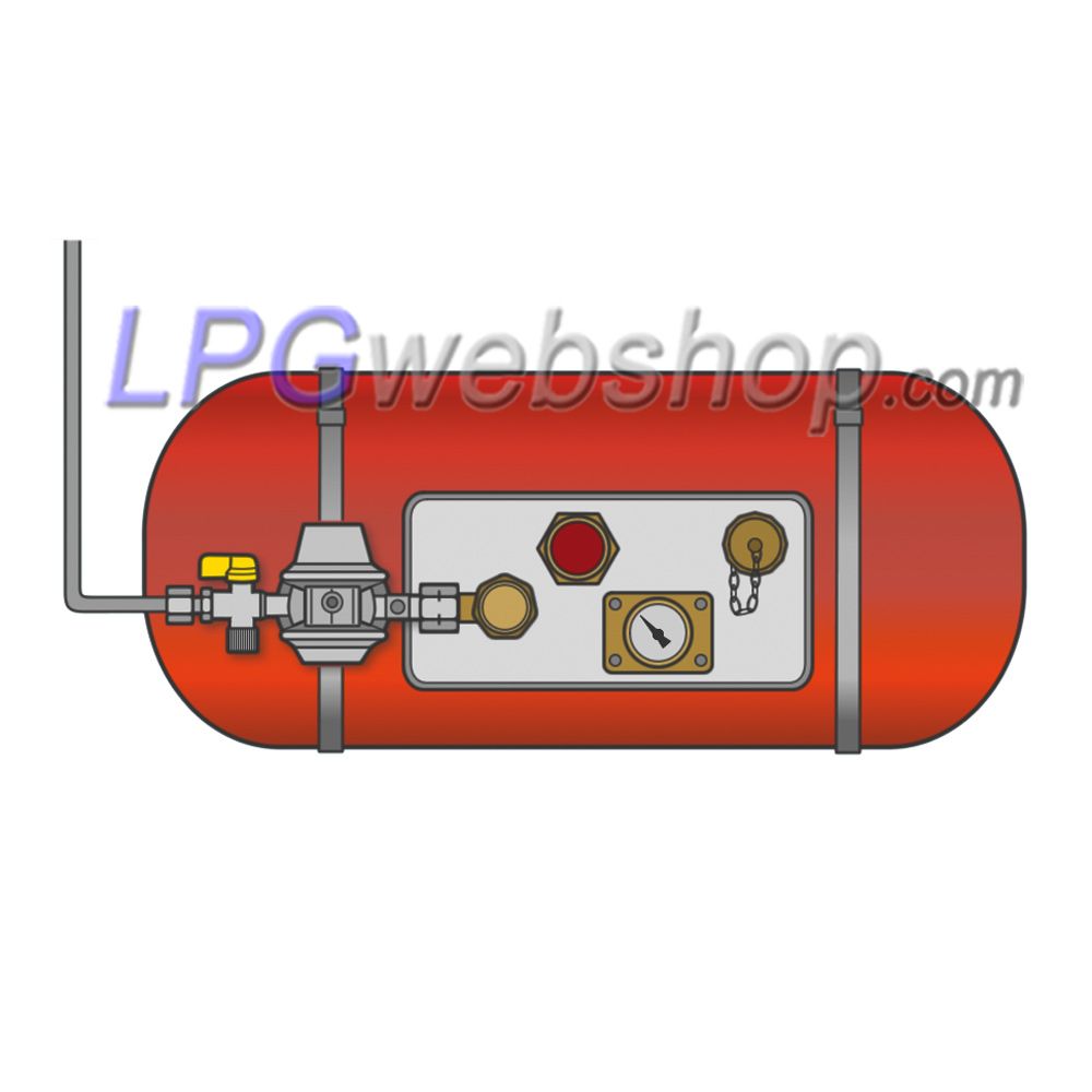 GOK Reducer EN61-DS Caramatic BasicOne 30mbar 1.5kg/h - Shell Komb.A W21,8 x RVS 8mm GOK Reducer EN61-DS Caramatic BasicOne 30mbar 1.5kg/h - Shell Komb.A W21,8 x RVS 8mm