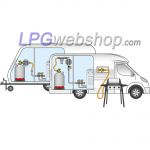 Solicite um sistema de gas GLP (kit de instalação) para autocaravana, caravana ou caminhões de alimentos