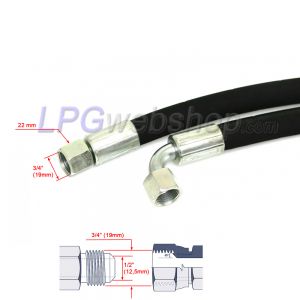 Conjunto de enchimento de GLP com mangueira de 1/2" UNF + enchimento plano angular + conjunto de adaptadores de enchimento