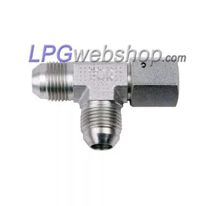 T-Piece 3x 1/2"UNF 2x Outer Thread + 1x Flare-Nut on the side for LPG Filling Hose
