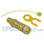 Alugas Quick coupling with integrated non-return valve 1/2" UNF internal x external for disconnecting filling hose